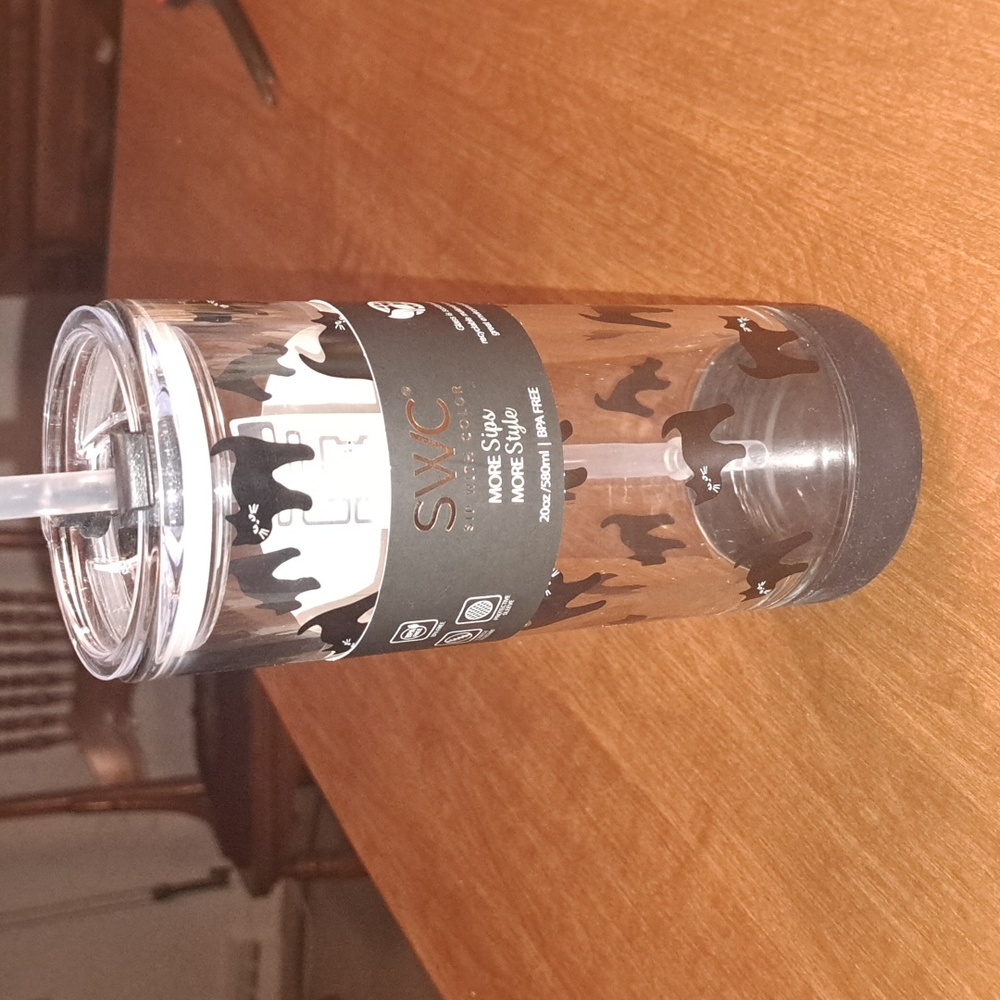 Halloween Cat SWC Black Bear Print Tumbler